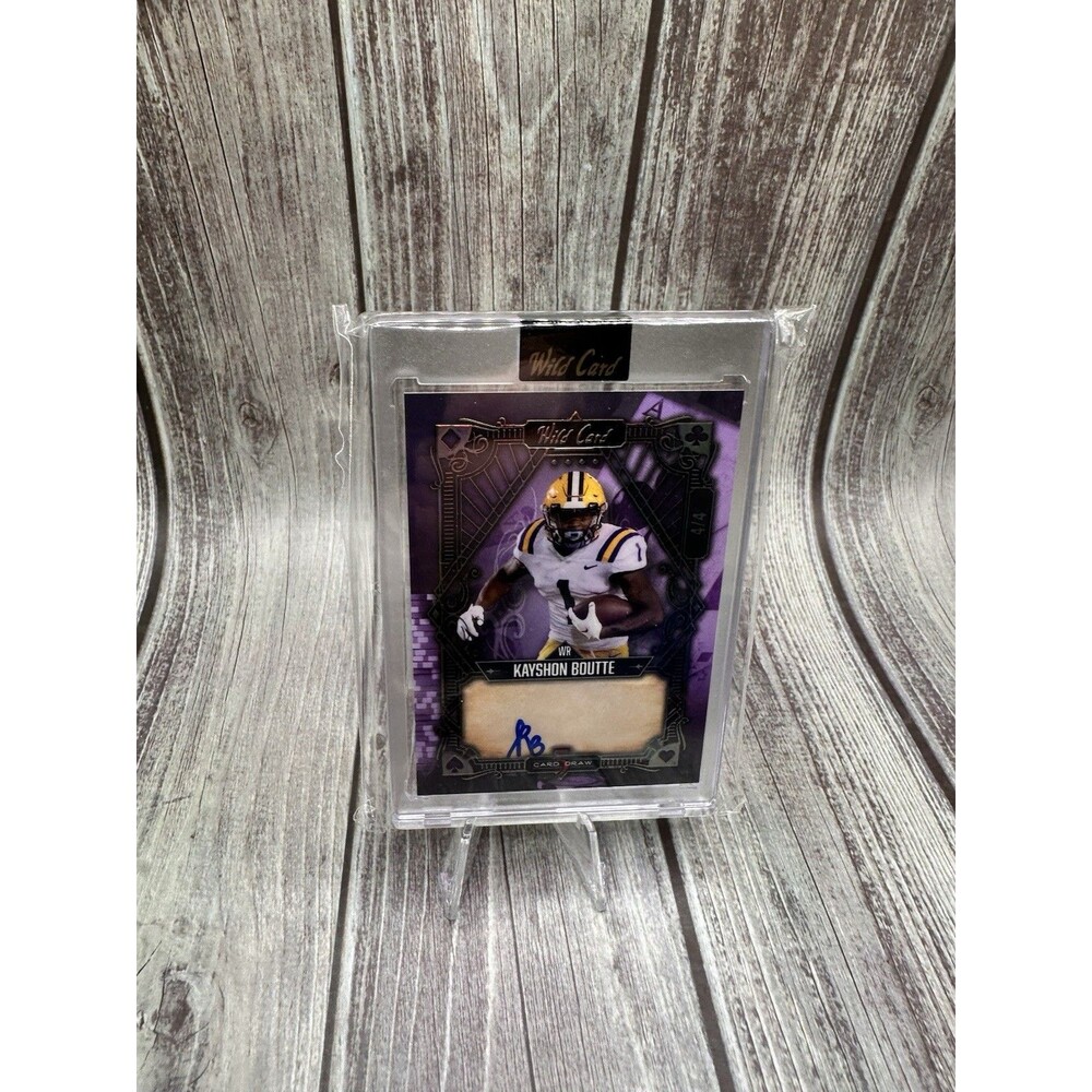 2023 Wild Card 5 Card Draw Vintage Autographs #5CDV-63 Kayshon Boutte Purple 4/4